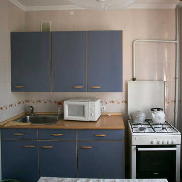 Мини кухня «Мария» из ЛДСП сине-серого цвета
