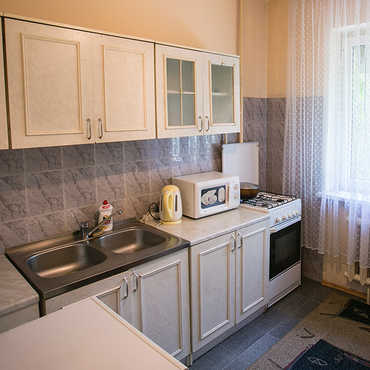 Прямая кухня «Катя» светлая трехметровая из ЛДСП Россия